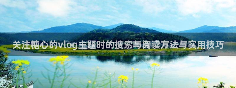 糖心vlog91:关注糖心的vlog主题时的搜索与阅读方法与实用技巧